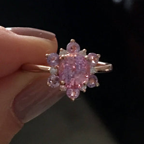 Pink Snowflake Sapphire Ring