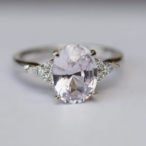 lavender sapphire engagement ring platinum