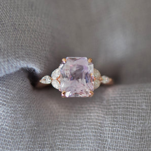Lavender Sapphire Trillium Ring