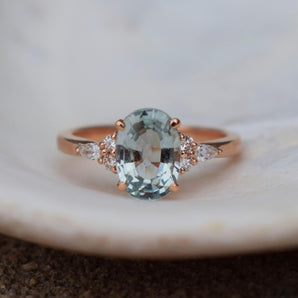 Mint Sapphire Ring, Campari