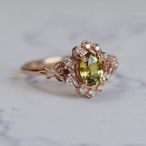 Tauriel Lime Green Sapphire Ring