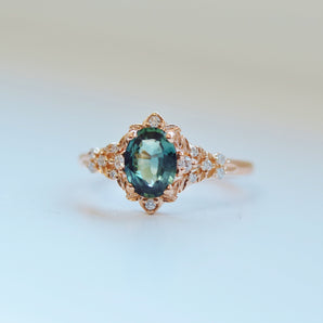 Arwen Teal Sapphire Ring