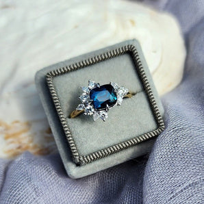 Sephora Teal Sapphire Engagement Ring