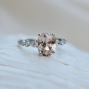 Oval Champagne Sapphire Ring