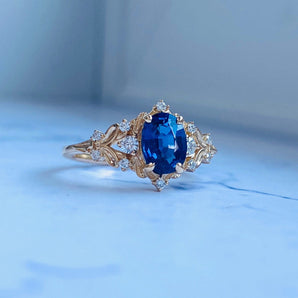 Greta Royal Blue sapphire ring