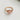 Greta Unique Peach Sapphire Elvish Ring, 14k rose gold, moissanites/diamonds