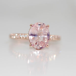 Blush Pink Sapphire Oval Blake Ring