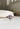 White gold engagement ring with light lavender rectangular center, fantasy design
