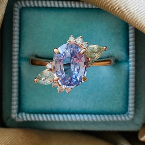 Periwinkle sapphire ring