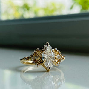 Ginko Lab Grown Diamond Marquise Cut Engagement Ring