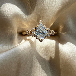Dela Lab Grown Diamond Pear Cut Engagement Ring