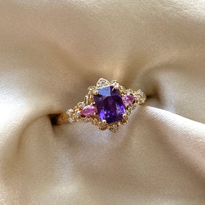 Arwen Violet sapphire engagement ring