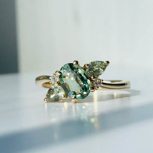 Lucious Green sapphire ring