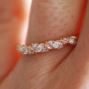 Twisted Diamond Wedding Band