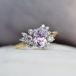 Orchid Diamond Flower Ring